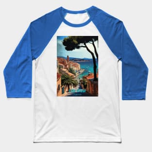 Cote d Azur vintage travel poster Baseball T-Shirt